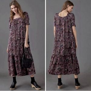 ANTHROPOLOGIE Maeve Lisabetta Paisley Maxi Dress With Pockets